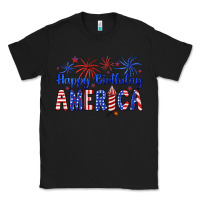 Black happy birthday america Classic Tee - Artiststas
