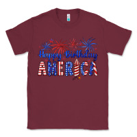 Burgundy happy birthday america Classic Tee - Artiststas