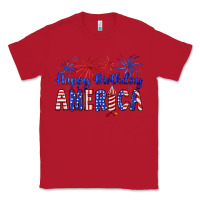 Red happy birthday america Classic Tee - Artiststas