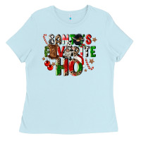 Baby Blue santas favorite ho Ladies Tee - CowGirlArtShop