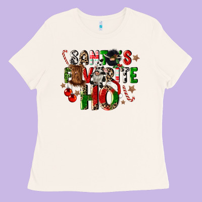 Santas Favorite Ho Ladies Tee Designed By Cowgirlartshop