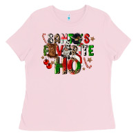 Bubblegum Pink santas favorite ho Ladies Tee - CowGirlArtShop