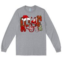 Heather Grey christmas love nurse bbs Long Sleeve Tee - BundleAndBundleShop