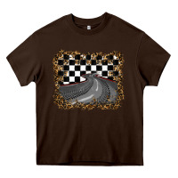 Chocolate Brown leopard racing  background Heavy Core Tee - RanaPortraitStore