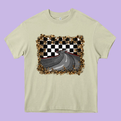 Leopard Racing  Background Heavy Core Tee Designed By Ranaportraitstore
