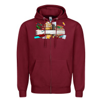 Burgundy preview teachers name Zipper Hoodie - AdoDesignShop