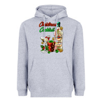 Christmas Cocktail Martini And Gift Heavyweight Hoodie | Teevron