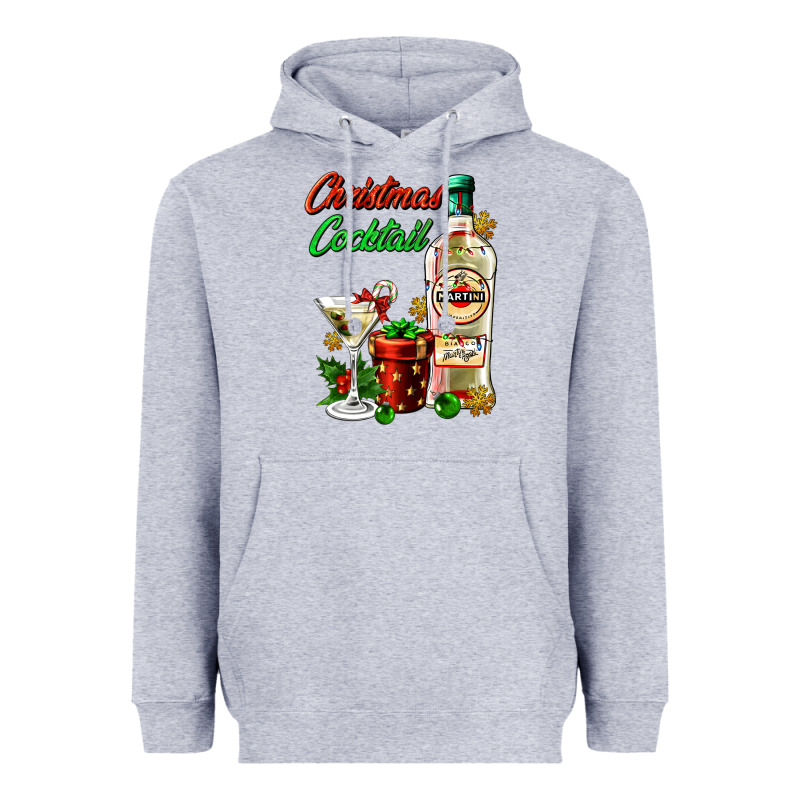 Christmas Cocktail Martini And Gift Heavyweight Hoodie by AdoDesignShop | Teevron
