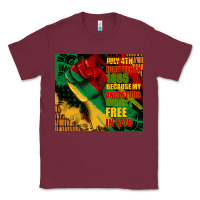 Burgundy juneteenth 1865 because my ancestors werent free in 1776 tumbler Classic Tee - CowGirlArtShop