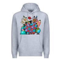 Heather Grey to teacher is to first love Premium Hoodie - CowhideDigitalArt
