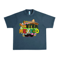 Midnight Navy Viva Mexico Urban Heavy Tee - FaDigitalArtStudio