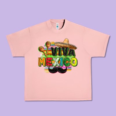 Viva Mexico Urban Heavy Tee Designed By Fadigitalartstudio