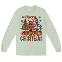 Matcha merry christmas with western trees bbs Long Sleeve Tee - BundleAndBundleShop