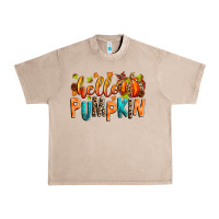 French Oak Hello pumpkin Urban Heavy Tee - RanaPortraitStore