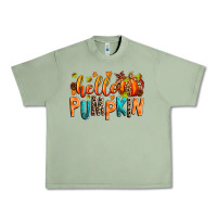 Oil Green Hello pumpkin Urban Heavy Tee - RanaPortraitStore