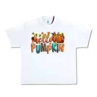 White Hello pumpkin Urban Heavy Tee - RanaPortraitStore