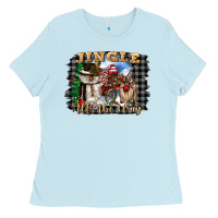 Baby Blue jingle all the way Ladies Tee - CowGirlArtShop