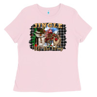 Bubblegum Pink jingle all the way Ladies Tee - CowGirlArtShop