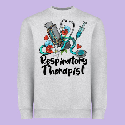 Respiratory Therapist Heavyweight Sweatshirt Designed By Barkaloodesign