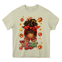 Mossy one merry mama christmas afro messy bun Heavy Core Tee - texasbilliewilder
