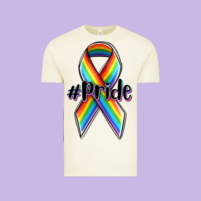 Pride Lgbtq Awareness Ribbon Vintage Tee Designed By Oliviacreatesart