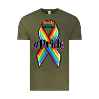Vintage Olive pride lgbtq awareness ribbon Vintage Tee - OliviaCreatesArt