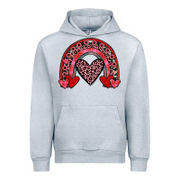 Heather Grey valentines heart rainbow Urban Hoodie - JahusDesignShop