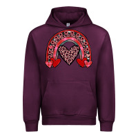 Mauve Wine valentines heart rainbow Urban Hoodie - JahusDesignShop