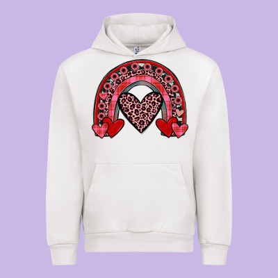 Valentines Heart Rainbow Urban Hoodie Designed By Jahusdesignshop