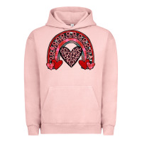 Pigment Salmon valentines heart rainbow Urban Hoodie - JahusDesignShop