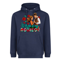 Navy where is my romeo Heavyweight Hoodie - AdoDesignShop
