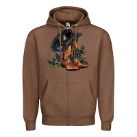 Chestnut black cowgirl  and roses Zipper Hoodie - AdoDesignShop