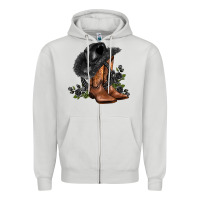 Black Cowgirl  And Roses Zipper Hoodie | Teevron
