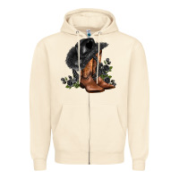 Sandshell black cowgirl  and roses Zipper Hoodie - AdoDesignShop
