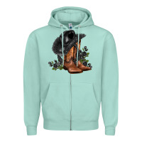 Seafoam black cowgirl  and roses Zipper Hoodie - AdoDesignShop