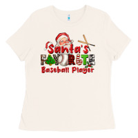 Bone santas favorite baseball player Ladies Tee - CowGirlArtShop