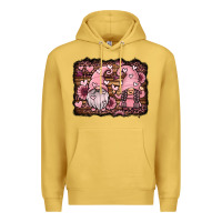 Antique Gold valentines day gnomes couple Premium Hoodie - Jasminsmagicworld