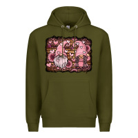 Army Green valentines day gnomes couple Premium Hoodie - Jasminsmagicworld