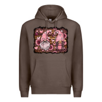Coffee valentines day gnomes couple Premium Hoodie - Jasminsmagicworld