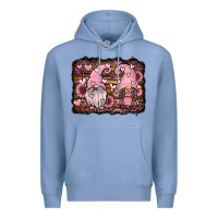 Colony Blue valentines day gnomes couple Premium Hoodie - Jasminsmagicworld