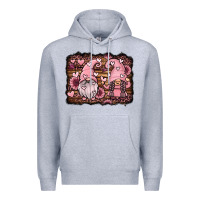 Heather Grey valentines day gnomes couple Premium Hoodie - Jasminsmagicworld