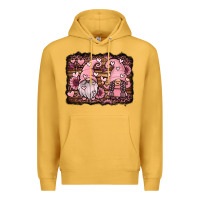 Mustard valentines day gnomes couple Premium Hoodie - Jasminsmagicworld