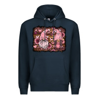 Navy valentines day gnomes couple Premium Hoodie - Jasminsmagicworld