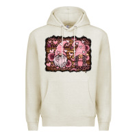 Oatmeal Heather valentines day gnomes couple Premium Hoodie - Jasminsmagicworld
