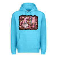 Ocean Blue valentines day gnomes couple Premium Hoodie - Jasminsmagicworld
