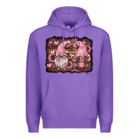 Purple valentines day gnomes couple Premium Hoodie - Jasminsmagicworld