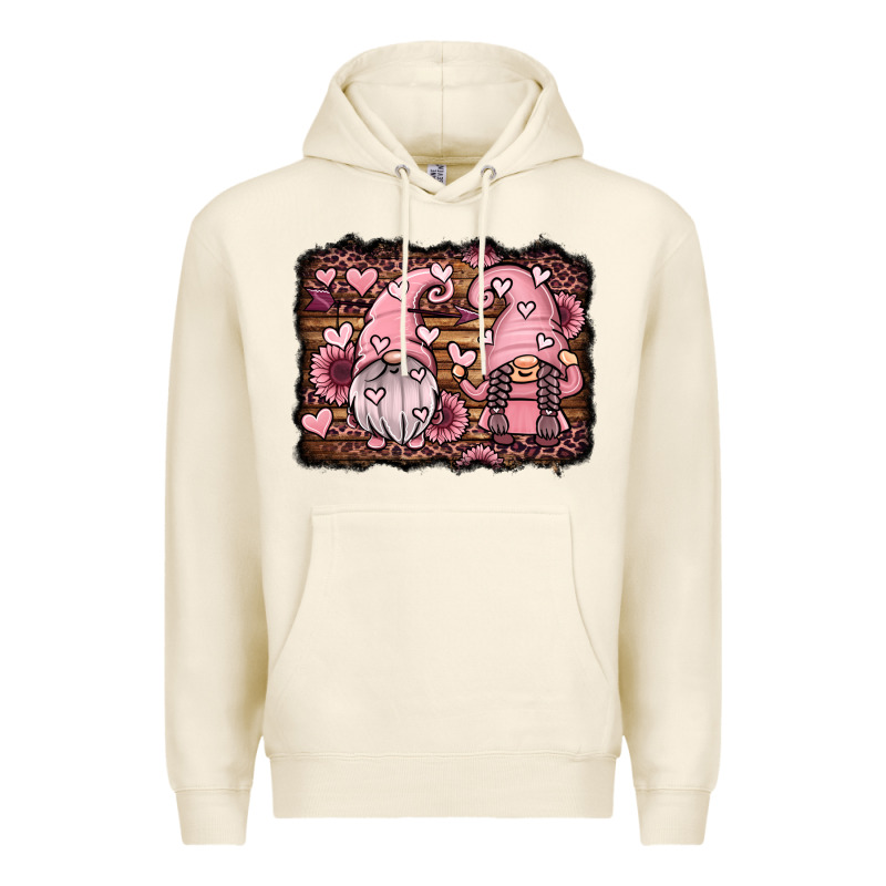 Valentines Day Gnomes Couple Premium Hoodie by Jasminsmagicworld | Teevron