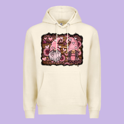 Valentines Day Gnomes Couple Premium Hoodie Designed By Jasminsmagicworld
