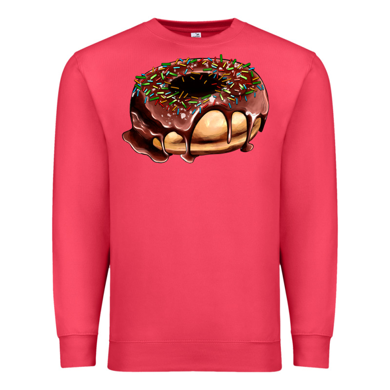 Chocolate Donut With Candies Premium Sweatshirt by AdoDesignShop | Teevron