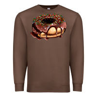Chestnut chocolate donut with candies Premium Sweatshirt - AdoDesignShop